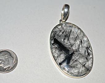 Rutilated Quartz Silver Pendant - Rutilated Quartz Pendant - Rutilated Quartz Necklace Pendant , 925 Sterling Silver