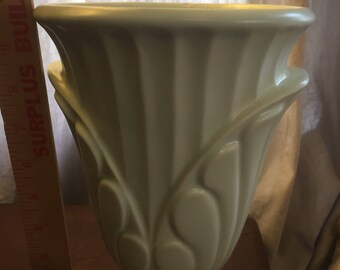 Haeger mint green vase
