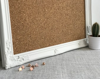 Cork Board | Corkboard | Framed Cork Board | Bulletin Board | Message Board | White Cork Board | Housewarming Gift | Framed Corkboard