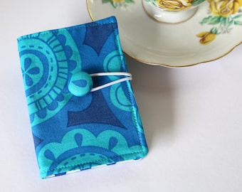 Tea Wallet, Tea Bag Wallet, Tea Bag Holder, Tea Organizer, Tea bag Caddy, Tea bag carrier, Tea Lover gift, Erin McMorris, Blue Polka Dots