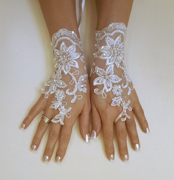 bridal glove, lace wedding glove, fingerless lace, bridesmaid gift, brauthandschuhe, prom, party, anniversary, costume