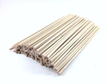 100 ct 1/8" x 6" Natural Wood Thin Lollipop Sticks | Cake Sticks | Baking | Dowels