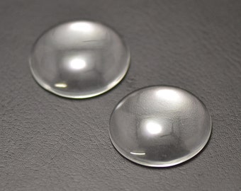 4 35 mm, clear dome glass cabochon