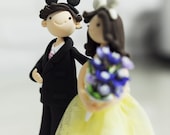 Couple Wearing Mickey Ears Cake Topper Couple Wearing Mickey Ears Cake Topper