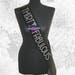 Handmade Thirty and Fabulous Birthday Sash - High Quality Black Ribbon With Silver Glitter Lettering and Rhinestones