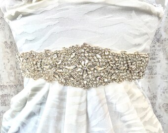 Crystal Sash, Wedding Sash, Crystal bridal sash, bridal sash, crystal rhinestone sash, wide sash, rhinestone sash belt, crystal belt