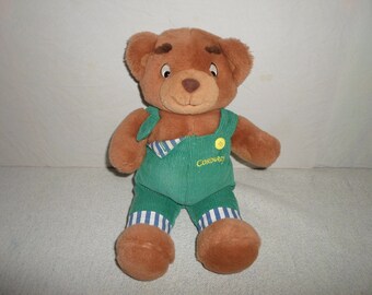 Corduroy Teddy Bear Stuffed Animal ***from 1968 Don Freeman Book*** Overalls Green TV Cartoon Character My First Eden Plush Made in 1996