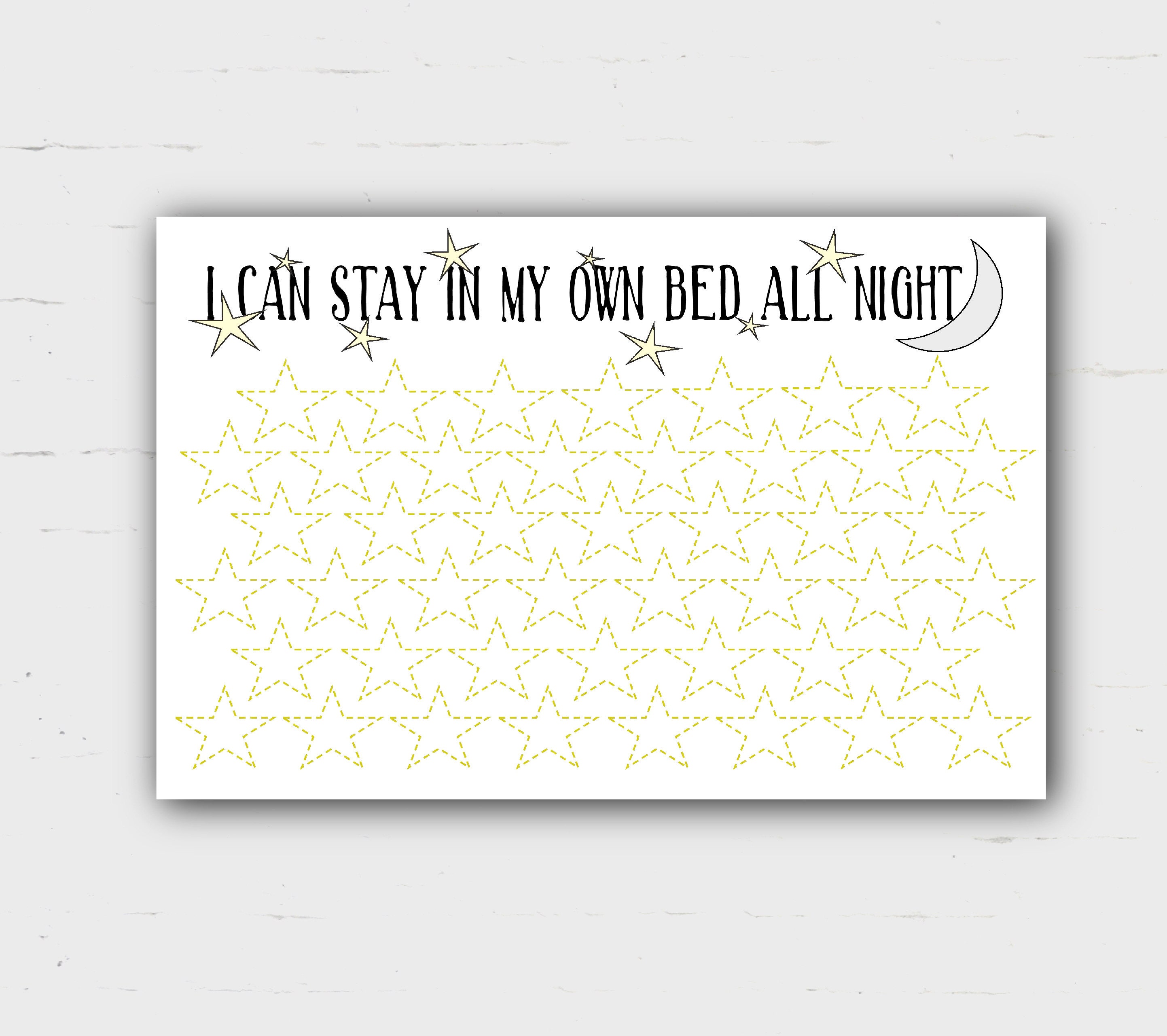 Sleep Reward Chart bed time I can stay in my own bed Gold