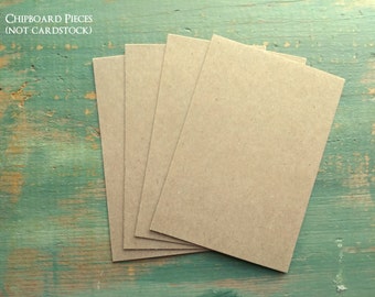 25 5x7 Chipboard Pieces, 50 pt .050" Recycled Chipboard, 5 x 7" (127mm x 178mm), thick chipboard penny thickness kraft brown 1mm