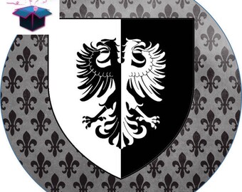 1 cabochon clear 25 mm medieval theme