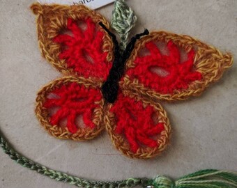 Bookmark Cotton and wool crochet hook cotton and wool bookmark