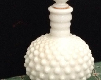 Vintage Hobnail Glass Vanity Jar