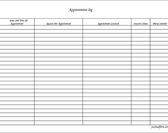 Appointment Log 