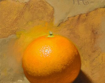 Atomic Orange Part I - Original Oil Painting in Frame