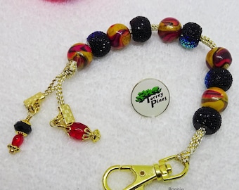 Golf Stroke Counter with Handmade Beads