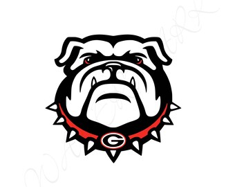 Georgia SVG and Studio 3 Cut File Stencil Decal Files Bull Dog Logo for Silhouette Cricut Football SVGS Cutouts Decals Logos Bulldogs