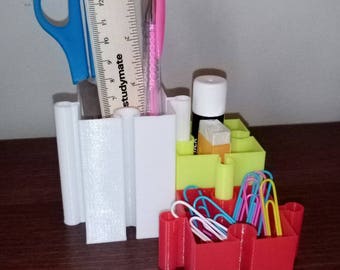 Puzzle Desk Organiser 3D Printed