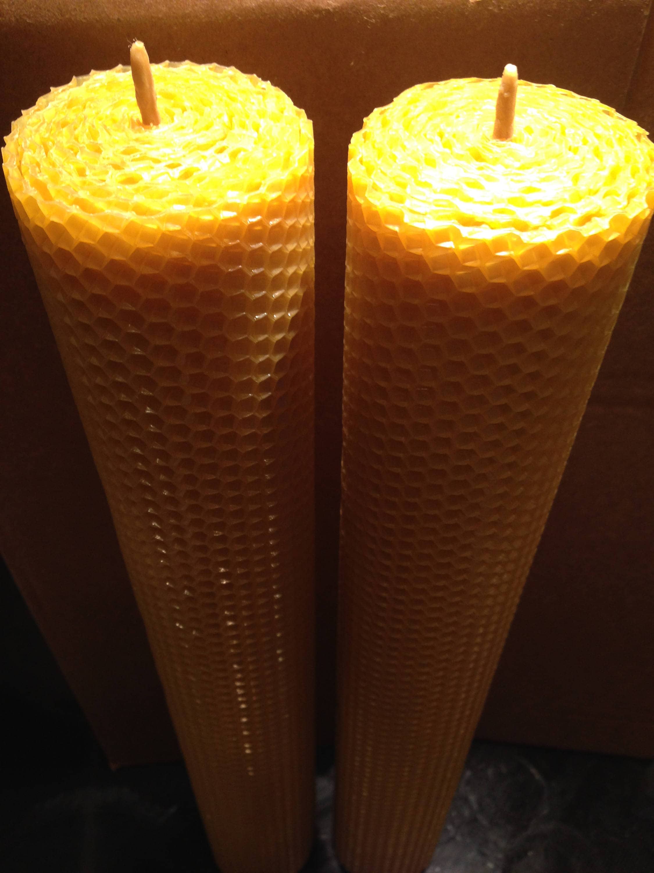 Huge candles /Large natural beeswax pillar Candles / handmade