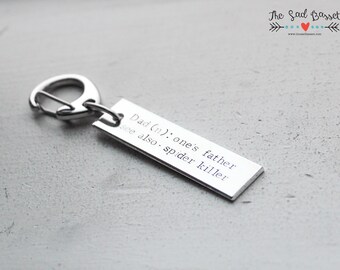 Dad Keychain + Definition of Father + Unique Father's Day Gift + Father's Day From Kids + Anniversary Gift + Gifts for Him