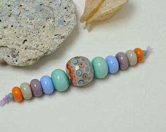 Mumbai & Co - Softie - Artisan lampwork beads by Loupiac