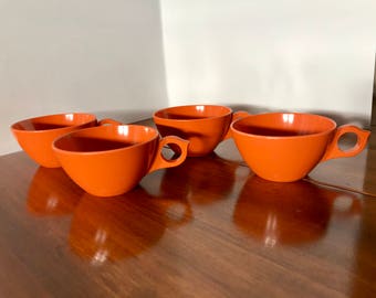 Orange Melamine Tea Cups