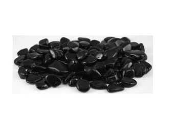 1lb Black Tourmaline Tumbled Stone