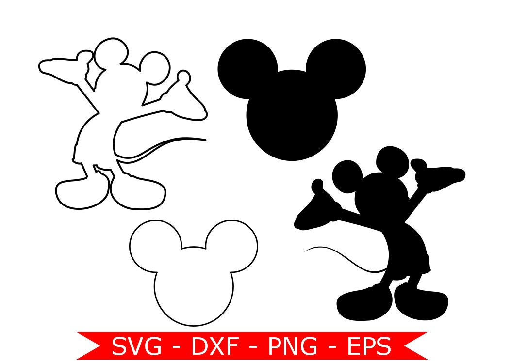 Download Mickey Mouse svg mickey Mouse svg template outline of Mickey