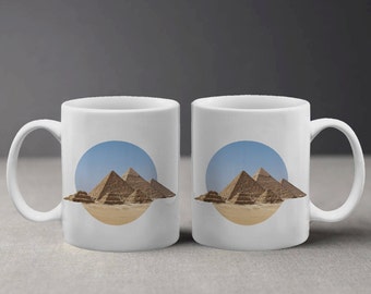 Seven Wonders of the World Pyramids of Giza in Egypt Mug M845