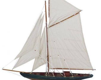 Large yacht, sailing ship, ship model sailing yacht wood 83 cm