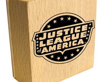 Justice League America Logo Rubber Stamp
