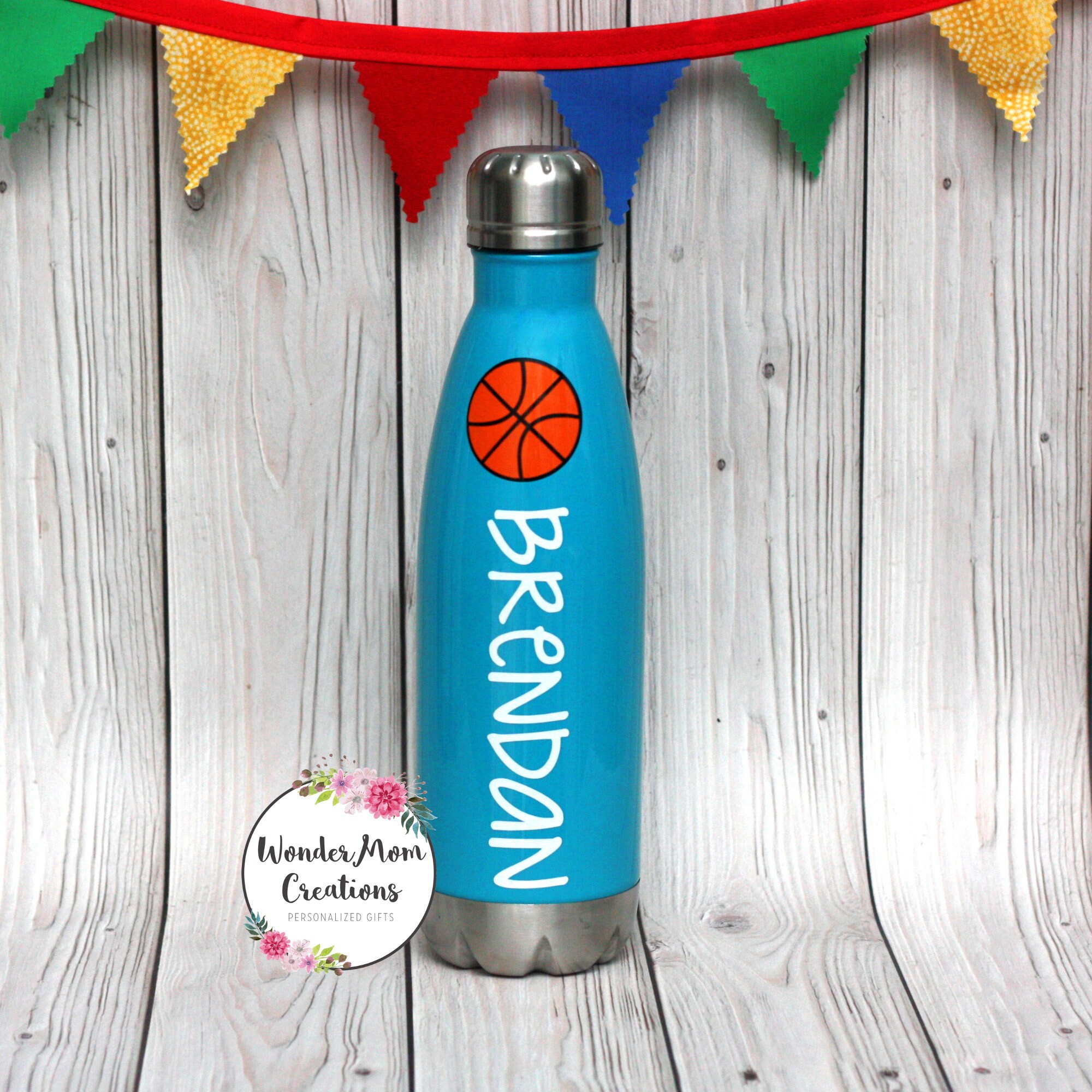 Basketball Vacuum Sealed Water Bottle Basketball Coach Water