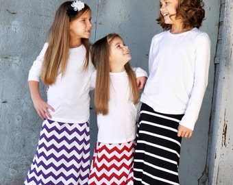 Maxi Skirt Toddler, Maxi Skirt Girl, Maxi skirt, Maxi Skirt Long, Little Girl Tween - Pick Your Color