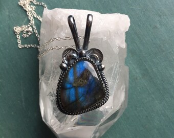 Labradorite and Sterling Silver Necklace