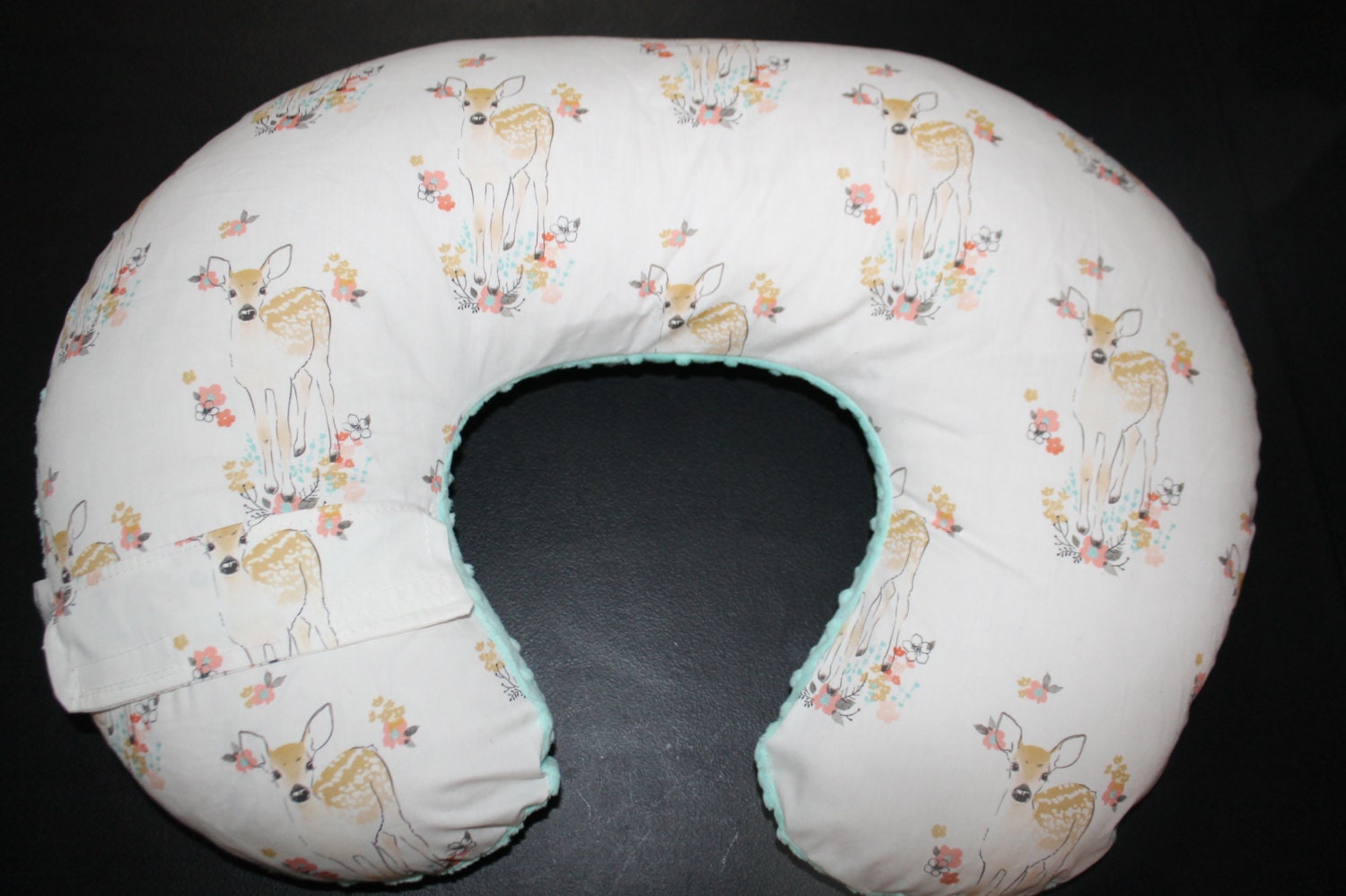Nursing Pillow Cover Tulip Fawn and Minky Boppy Cover