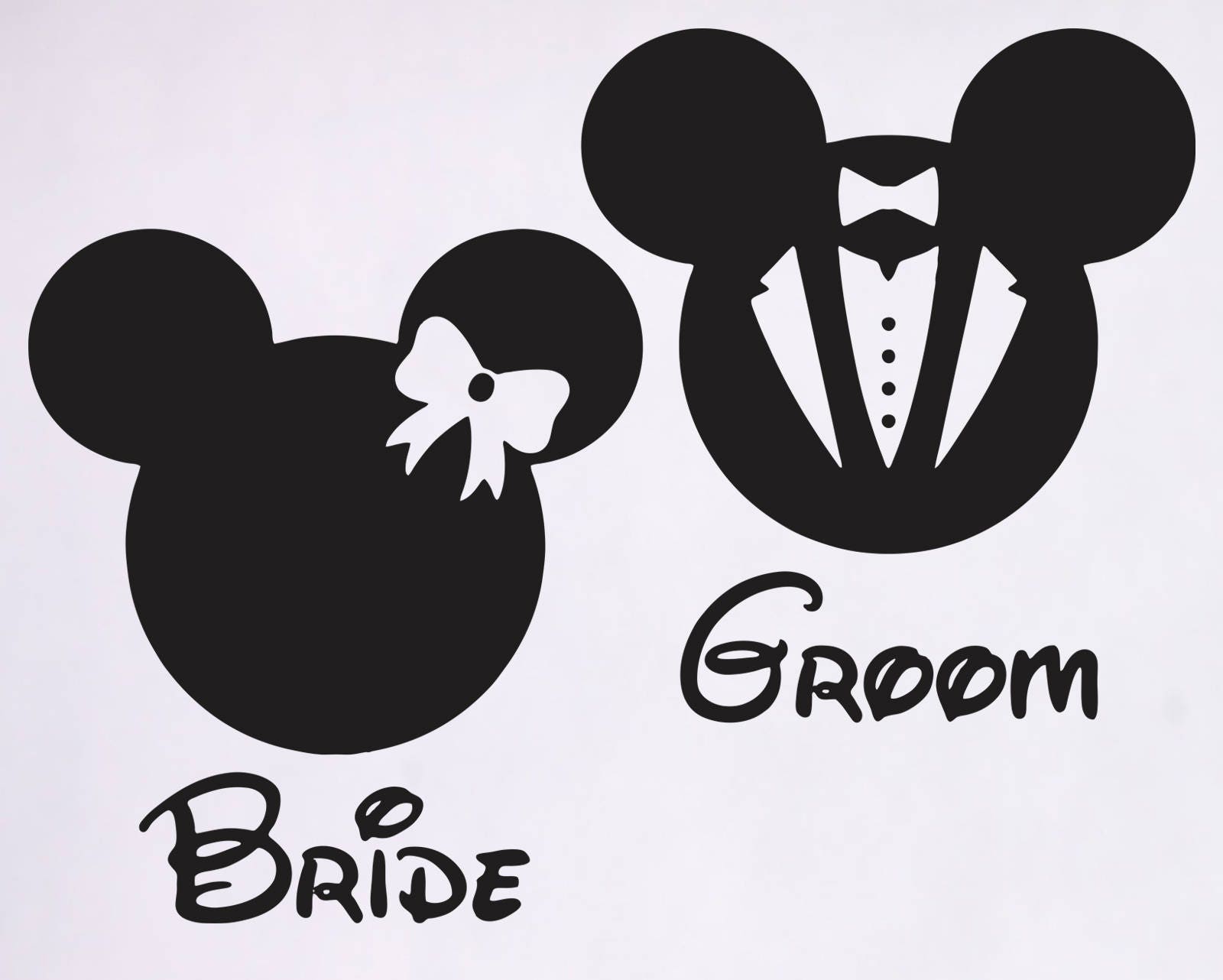 Download Mickey Mouse svg, bride clipart, Mickey Minnie wedding ...