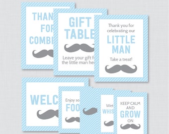 Printable Mustache Baby Shower Party Pack Printable Baby
