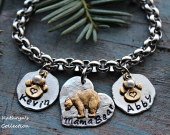 Mama Bear Bracelet, Momma Bear, New Mom Gift, Mama Bear Jewelry, Mother's Day, Gift for Mom, Read Full Listing Details Before Ordering