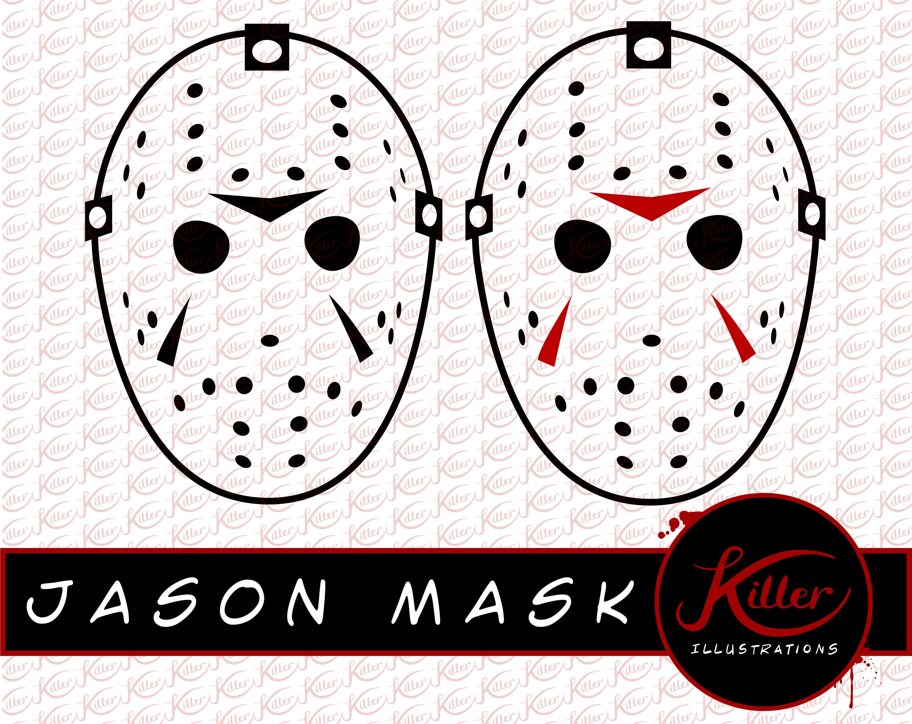 Jason Mask Vector 3 Pack Hockey Mask Clip Art Horror