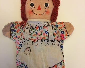 Vintage Raggedy Ann Hand Puppet Knickerbocker 1973