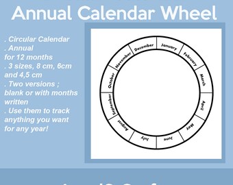 Decade Thirty Calendar Wheel BLANK Size 6cm Decade Thirty Calendar Wheel BLANK Size 6cm