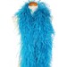 Turquoise 4 ply Ostrich Feather Boa Boas Scarf Prom Halloween Costumes Birthday Gifts Dancing Decorations Cynthia's Feathers SKU: 9P51