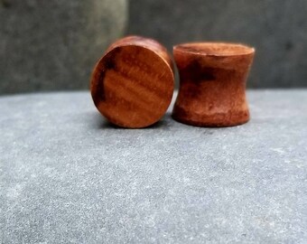 Hawaiian Curly Koa Ear Plugs-Guages-Double Flare-2G-00G-1/2"-5/8"