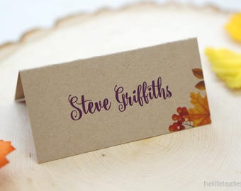 autumn place cards