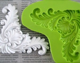 Baroque silicone mould, handmade vintage look mold.