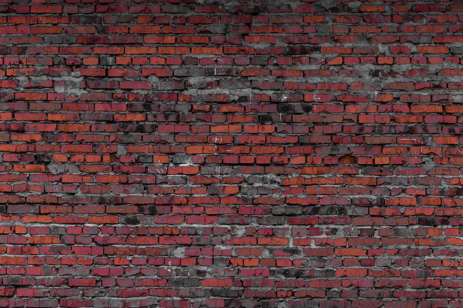 Dark Red  Brick  Backdrop old rustic  brick  wall  Printed