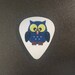 Needle Minder or Magnet: Navy Blue Owl Guitar Pick