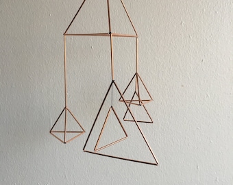 Himmeli Inspired Copper mobile - Kokeilu #25.: Kolme (Three)
