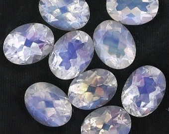 one 8x6 oval faceted rainbow moonstone gemstone gem