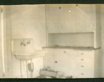 Vintage Snapshot Photo of Mysterious Kitchen 1910's, Original Found Photo, Vernacular Photography