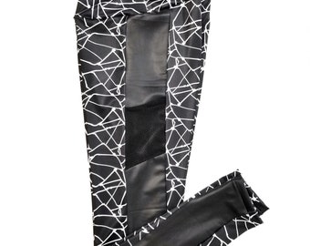 Geometric High Waist Leggings Teenager - Adult